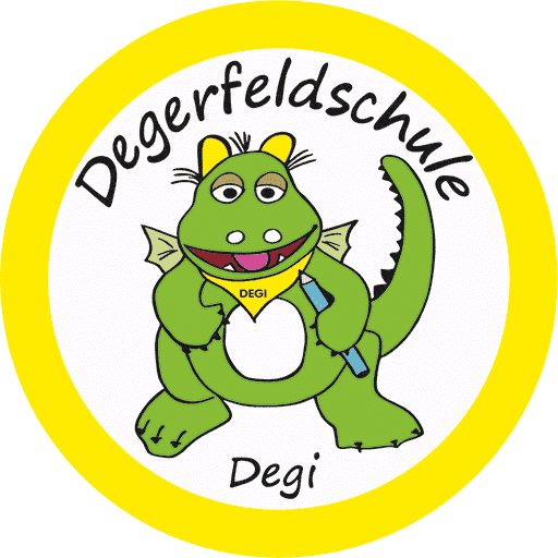 Degerfeldschule Butzbach - Logo mit Degi, dem Maskotchen